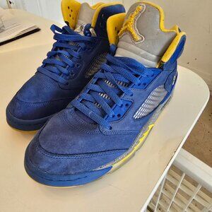 Blue and Yellow Men's Sneakers